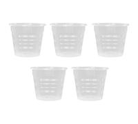 ALI2 Vaso per orchidee trasparente, 5 pezzi, diametro 16 cm, altezza 14 cm, in plastica, con fori, per orchidee, interni