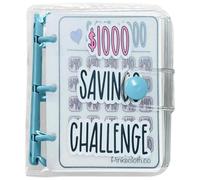 Aliaga 1000 Savings Challenge Raccoglitore, Raccoglitore, Sfide di Risparmio Libro con Buste, Busta Risparmio Sfida A