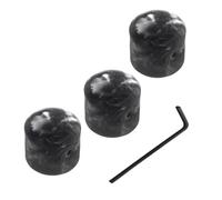 Aliaga 3 manopole in metallo per il controllo del tono della chitarra elettrica e del basso, manopole a cupola, potenziometro, cappello