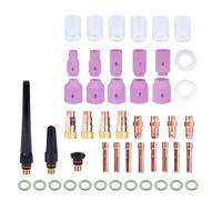 Aliaga 49Pcs TIG Torcia di Saldatura Stubby Gas Lens Parti di Ricambio per WP17 WP18 WP26 TIG 10 Kit Tazza di Vetro Ad Alta Temperatura