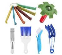 Aliaga 6PCS aria condizionata spazzola strumento, acciaio AC evaporatore pettine, radiatore condensatore pinna pettine, FCR6 pinna pettine strumento durevole