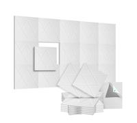 Aliaga da Parete In Schiuma Acustica da 12 Pezzi 12x12x0,4 Pollici, Murali Autoadesivi Insonorizzati, per Pareti di Casa, Ufficio -A