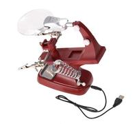 Aliaga Essential Tool - Lente d'ingrandimento 3X/4.5X LED per saldatore con USB