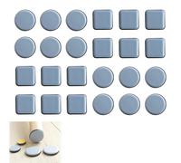 Alianti per mobili in PTFE set 24 pezzi quadrati e rotondi 20 mm per movimento s
