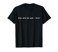 Alias Yolo = 'Git Push -Force' Divertente Programmatore Design Maglietta con Stampa Grafica Economica