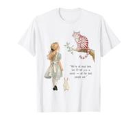 Alice Adventures Wonderland Retro Kids Vintage Book Day Maglietta