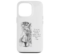Alice Adventures Wonderland Vintage Libro Citazione Lewis Carrol Custodia per iPhone 13 Pro