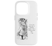 Alice Adventures Wonderland Vintage Libro Citazione Lewis Carrol Custodia per iPhone 14 Pro
