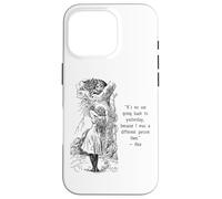Alice Adventures Wonderland Vintage Libro Citazione Lewis Carrol Custodia per iPhone 16 Pro