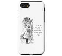 Alice Adventures Wonderland Vintage Libro Citazione Lewis Carrol Custodia per iPhone SE (2020) / 7/8