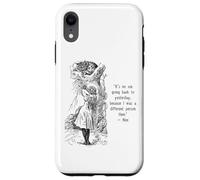 Alice Adventures Wonderland Vintage Libro Citazione Lewis Carrol Custodia per iPhone XR