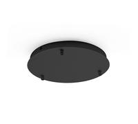 ALICE B T/3 - ROSONE IN METALLO NERO OPACO A 3 FORI D.32CM