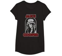 Alice Cooper Top Hat Red Maglietta, Ragazze, Nero, S