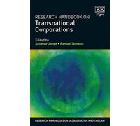 Alice de Jonge Research Handbook on Transnational Corporation (Copertina rigida)