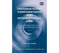 Alice de Jonge Transnational Corporations and International L (Copertina rigida)