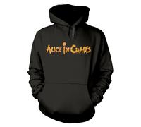 Alice In Chains Felpa con Cappuccio Dirt Band Logo Nuovo Ufficiale Uomo Nero Size M