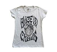 Alice In Chains T Shirt Transplant Nuovo Ufficiale da Donna Skinny Fit Heather Size S