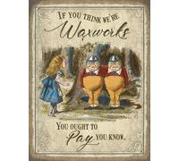 Alice IN Meravigliosa If You Pensare We'Re Waxworks Grande Acciaio Insegna ( Og