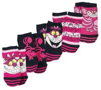 Alice in Wonderland Cheshire Cat Donna Calzini rosa/nero 72% cotone, 26% poliammide, 2% elasthane