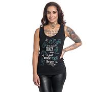 Alice in Wonderland Cheshire Cat - I'm Not Crazy Donna Top Nero Regular