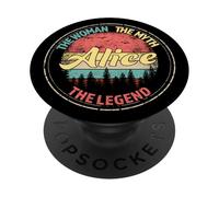 Alice La Donna Il Mito La Leggenda Nome Personalizzato PopSockets PopGrip Adesivo