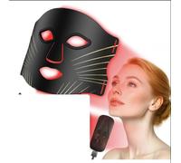 Alice Maschera a LED per viso e collo, anti-invecchiamento, anti-rughe, 7 colori, 300 LED con infrarossi, silicone medico, ricaricabile USB, per tutti i tipi di pelle, ringiovanimento, ripolpa