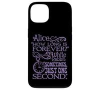 Alice nel paese delle meraviglie "How long is forever" (viola) Custodia per iPhone 13