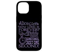 Alice nel paese delle meraviglie "How long is forever" (viola) Custodia per iPhone 14
