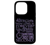 Alice nel paese delle meraviglie "How long is forever" (viola) Custodia per iPhone 14 Pro