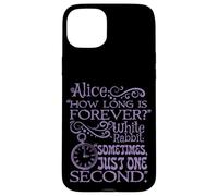 Alice nel paese delle meraviglie "How long is forever" (viola) Custodia per iPhone 15 Plus
