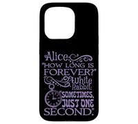 Alice nel paese delle meraviglie "How long is forever" (viola) Custodia per iPhone 15 Pro