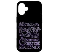 Alice nel paese delle meraviglie "How long is forever" (viola) Custodia per iPhone 16