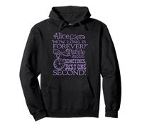 Alice nel paese delle meraviglie "How long is forever" (viola) Felpa con Cappuccio