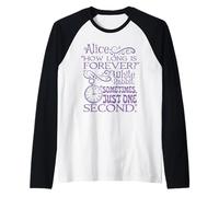 Alice nel paese delle meraviglie "How long is forever" (viola) Maglia con Maniche Raglan