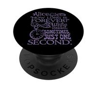 Alice nel paese delle meraviglie "How long is forever" (viola) PopSockets PopGrip Adesivo