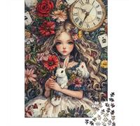 Alice nel Paese delle Meraviglie Puzzle DIY Da 1000 Pezzi Per Giovani Adulti, Cartone Spesso, Decorazione Murale, Regalo Per Amici, Puzzle Decorativo 38x26cm/1000pcs