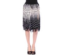 Alice Palmer White Black Knitted Assymetrical Skirt - IT40|S