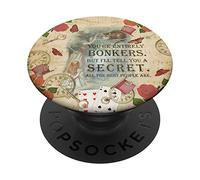 Alice & The Cheshire Cat Collage - Bonkers Citazione PopSockets PopGrip Intercambiabile