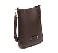 Alice Wheeler Kensington Borsa a tracolla per telefono, pelle vegana, marrone, chiusura magnetica