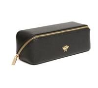 Alice Wheeler London Bee Mini Makeup Train Case - Compatto Concertina pieghevole Beauty Organizer con ape dorata e chiusura a zip - Viaggi - 20 x 7,5 x 7,5 cm - Nero, Nero , S, Beauty case pieghevole