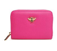 Alice Wheeler London Concertina - Portafoglio compatto con tasca portamonete con cerniera, scomparti per carte di credito e logo Honeybee - Elegante borsa per tutti i giorni - 14 x 10 x 2 cm, Rosa