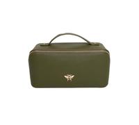 Alice Wheeler London Mini Train Case Vanity - Trousse per trucchi, colore: Verde oliva