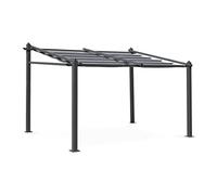 Alice's Garden 3x4m Pergola in Alluminio con Copertura Scorrevole, Murum, Grigio, 355x290x251 cm