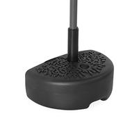 Alice's Garden Base per ombrellone Mezzaluna in plastica, Base a Mezzaluna, Nero, 35.5x48x32 cm