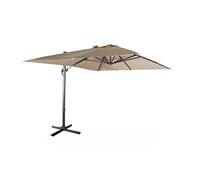 Alice's Garden Ombrellone rettangolare, 3x4m + base Beige - 380x259x286 cm