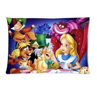 Alice's in Wonderland Characters Custom Pillowcase Zippered Two Sides Design Printed 20x36 pillows Throw Pillow Cover Cushion Case Covers