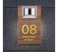 ALICESER Numeri civici personalizzati con luce solare per esterni, taglio laser personalizzato, numeri indirizzi, strade esterne, cartello moderno per casa, ufficio, giardino, cortile, casa
