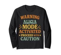 Alicia Personalized Women's Gift Custom Alicia Maglia a Manica