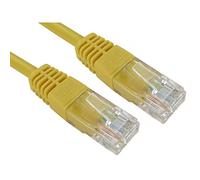 ALIDA SYSTEMS World of Data - Cavo di rete professionale da 1 m, 26 AWG, 100% filo di rame, CAT5e (migliorato), RJ45, Ethernet, patch, LAN, router, modem, 10/100, colore: Giallo
