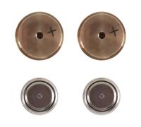 Alide Adattatore convertitore per batteria MR-9 in rame da 2 pezzi per vecchia versione di fotocamera a pellicola, misuratore di luce MR9 PX625 PX13, adatto per batteria LR44 da 1,4 V